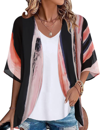 Womens Kimono Beach Cover Up Chiffon Cardigan Floral Tops Loose Capes