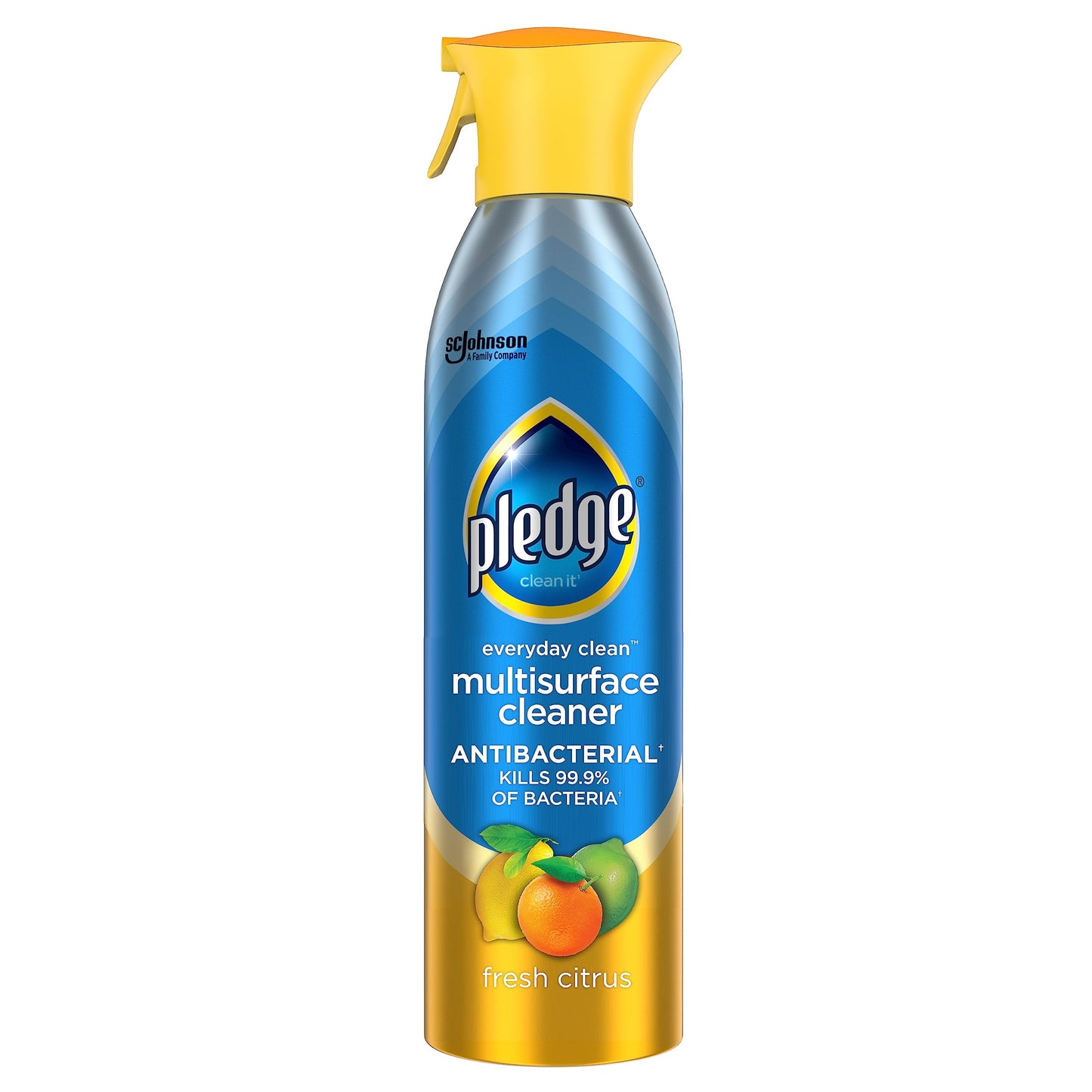 Pledge Everyday Clean Multi Surface Cleaner & Antibacterial Spray Aerosol, Works on Wood, Granite, and More, Fresh Citrus, 9.7 oz (Pack of 1)