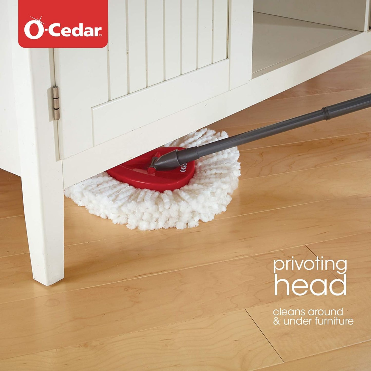 O-Cedar Easywring Microfiber Spin Mop & Bucket Floor Cleaning System with 3 Extra Refills