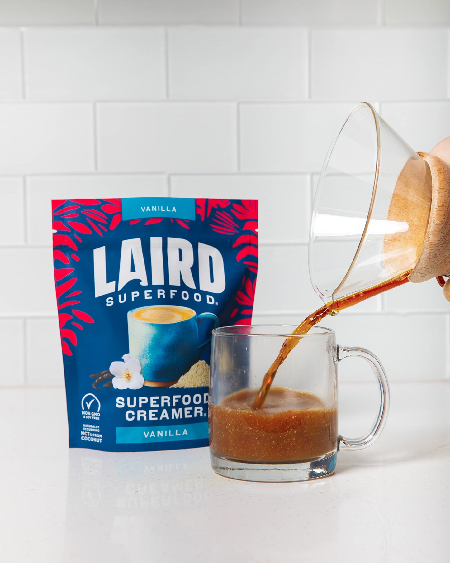 Laird Superfood Non-Dairy Superfood Creamer - Coconut Powder Coffee Creamer - Sweet & Creamy - Gluten Free, Non-GMO, Vegan - 16 oz. Bag, Pack of 1