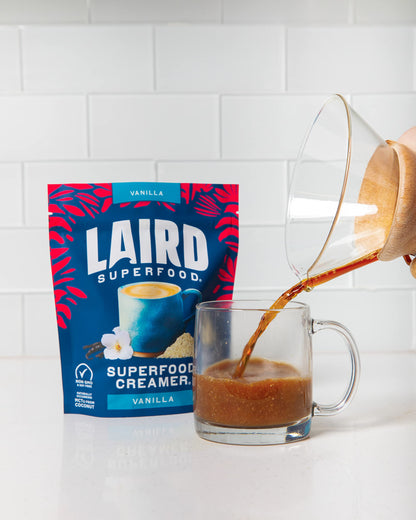 Laird Superfood Non-Dairy Superfood Creamer - Coconut Powder Coffee Creamer - Sweet & Creamy - Gluten Free, Non-GMO, Vegan - 16 oz. Bag, Pack of 1