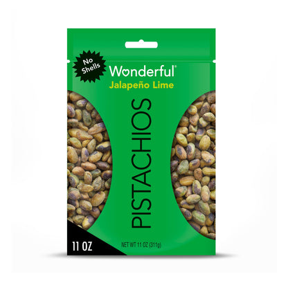 Wonderful Pistachios No Shells, Chili Roasted, 11 Ounce Bag, Protein Snack, Gluten Free, On-the-Go Snack