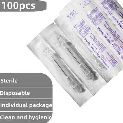 100 Pack 18Ga 1 Inch Sterile Disposable Injection Needle with Cap for Scientific and Industrial Dispensing Needl Accessories