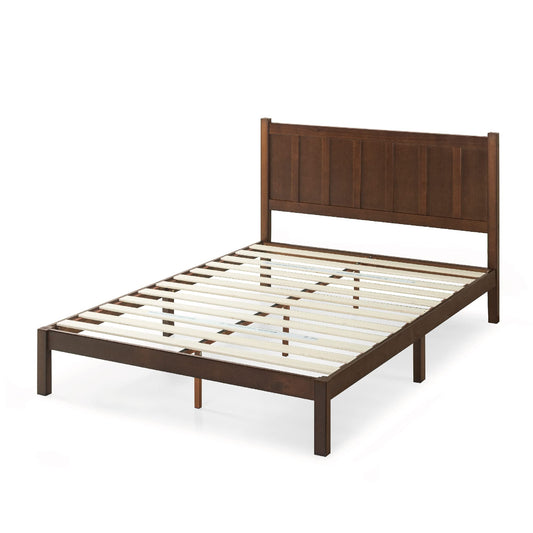 ZINUS Adrian Wood Rustic Style Platform Bed with Headboard, No Box Spring Needed, Wood Slat Support, Queen