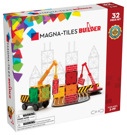 MAGNA-TILES Builder 32-Piece Magnetic Construction Set, The ORIGINAL Magnetic Building Brand