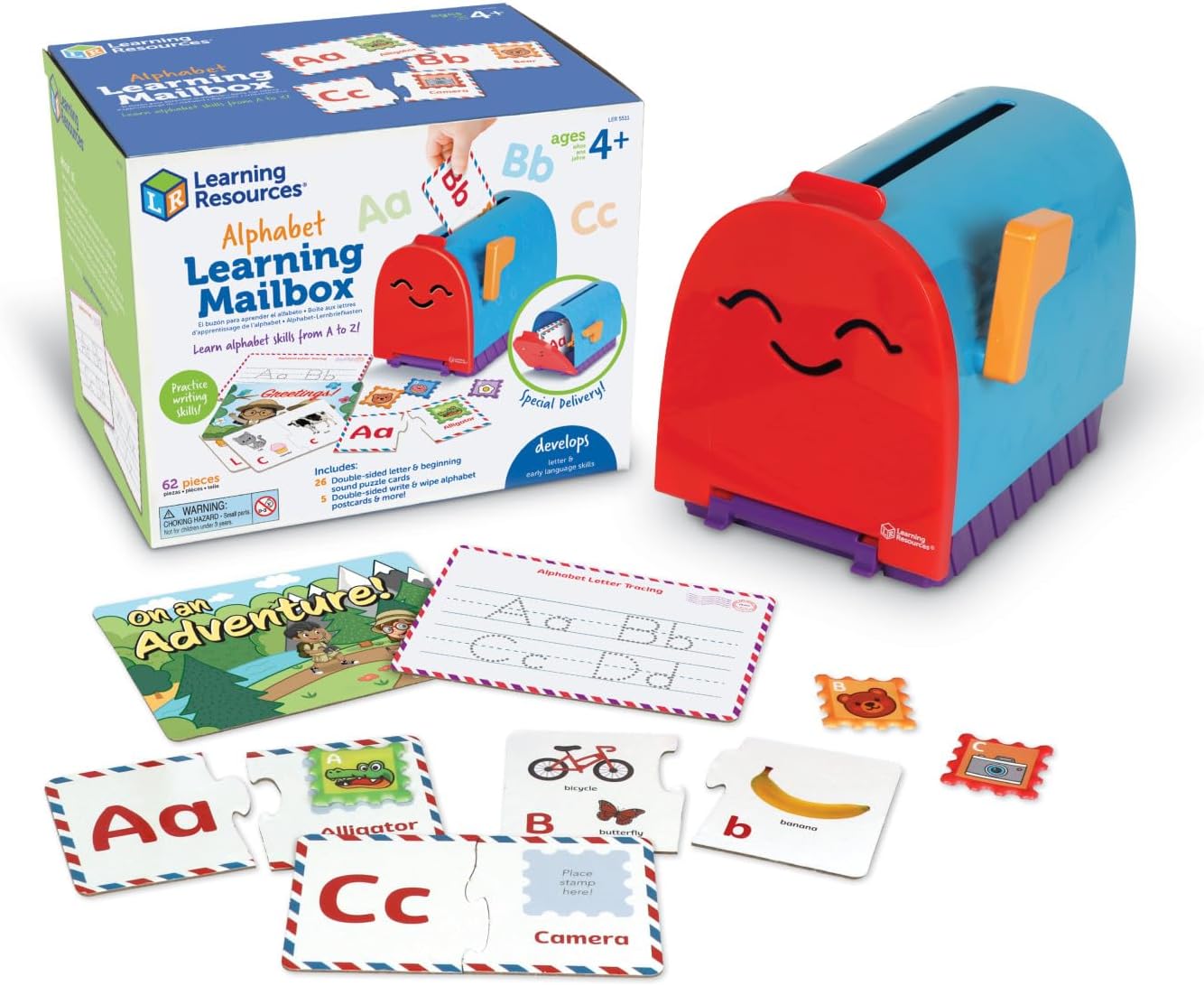 Learning Resources Alphabet Learning Mailbox - ABC Learning Toys for Kids Ages 4+, Montessori Preschool Toys, Fine Motor Skills, Birthday Gifts for Boys and Girls,Back to School