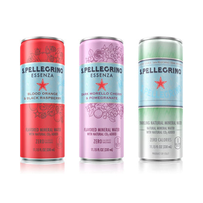 S.Pellegrino Essenza Variety pack - Blood Orange, Lemon, Dark Morello Cherry,11.15 Fl. Oz (Pack of 24)