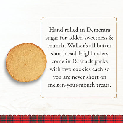 Walker’s All-Butter Shortbread Fingers - 2-Count Snack Packs (Pack of 24) - Authentic Shortbread Cookies from Scotland