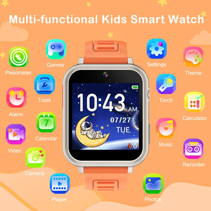 Phyulls Smart Watch for Kids with 24 Games Alarm Clock, Touchscreen, Calendaring Camera Music Player Time Display Video & Audio Recording, Toys for 3-12 Years Old Boys Toddler