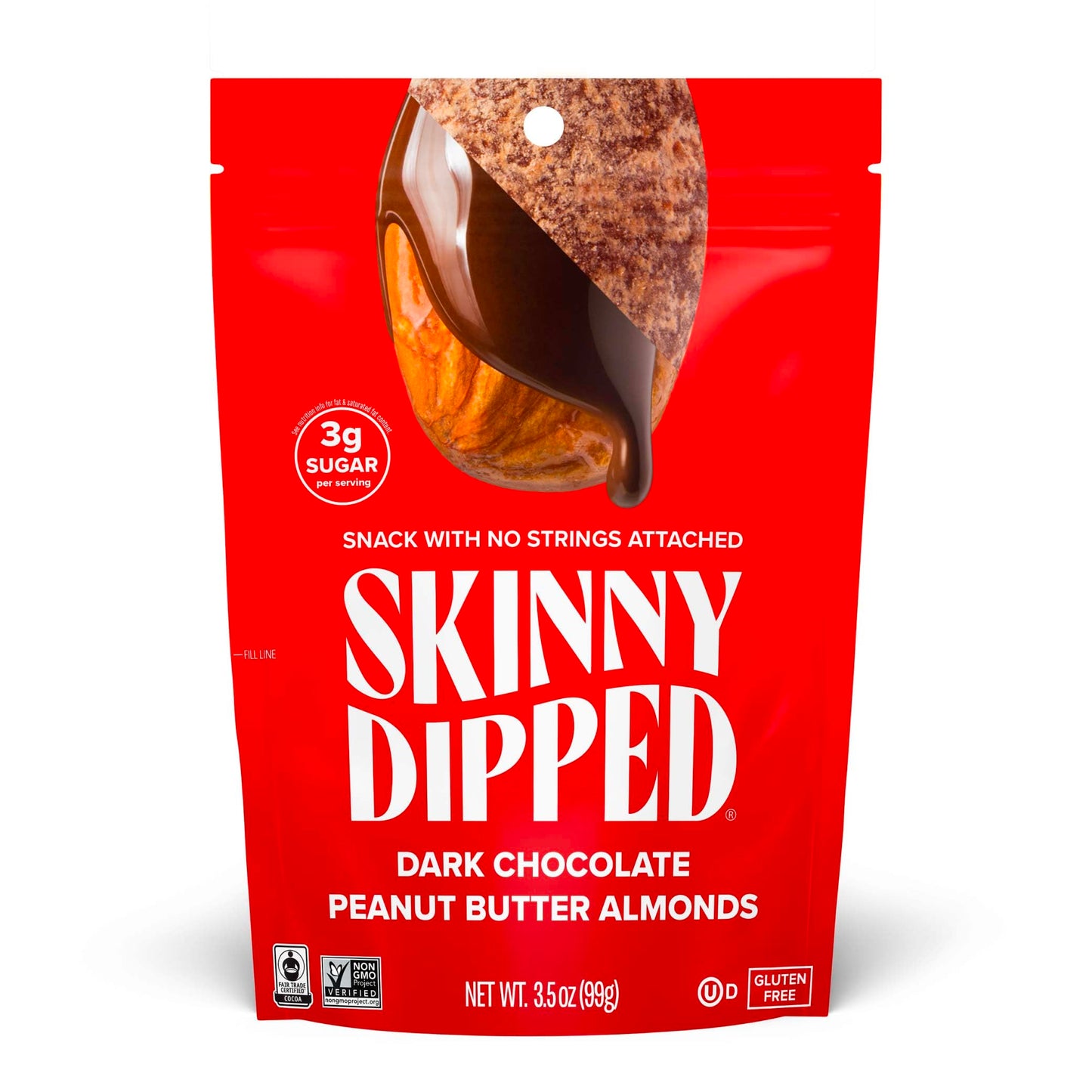 SkinnyDipped Snack Attack Minis Almond Variety Pack, Healthy Snack, Plant Protein, Gluten Free, 0.46 oz Mini Bags, Pack of 25