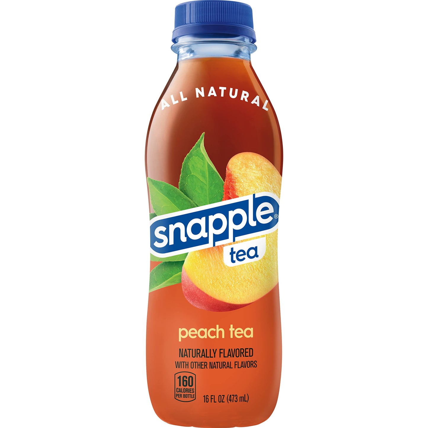 Snapple Zero Sugar Peach Tea, 16 fl oz recycled plastic bottle (Pack of 12)