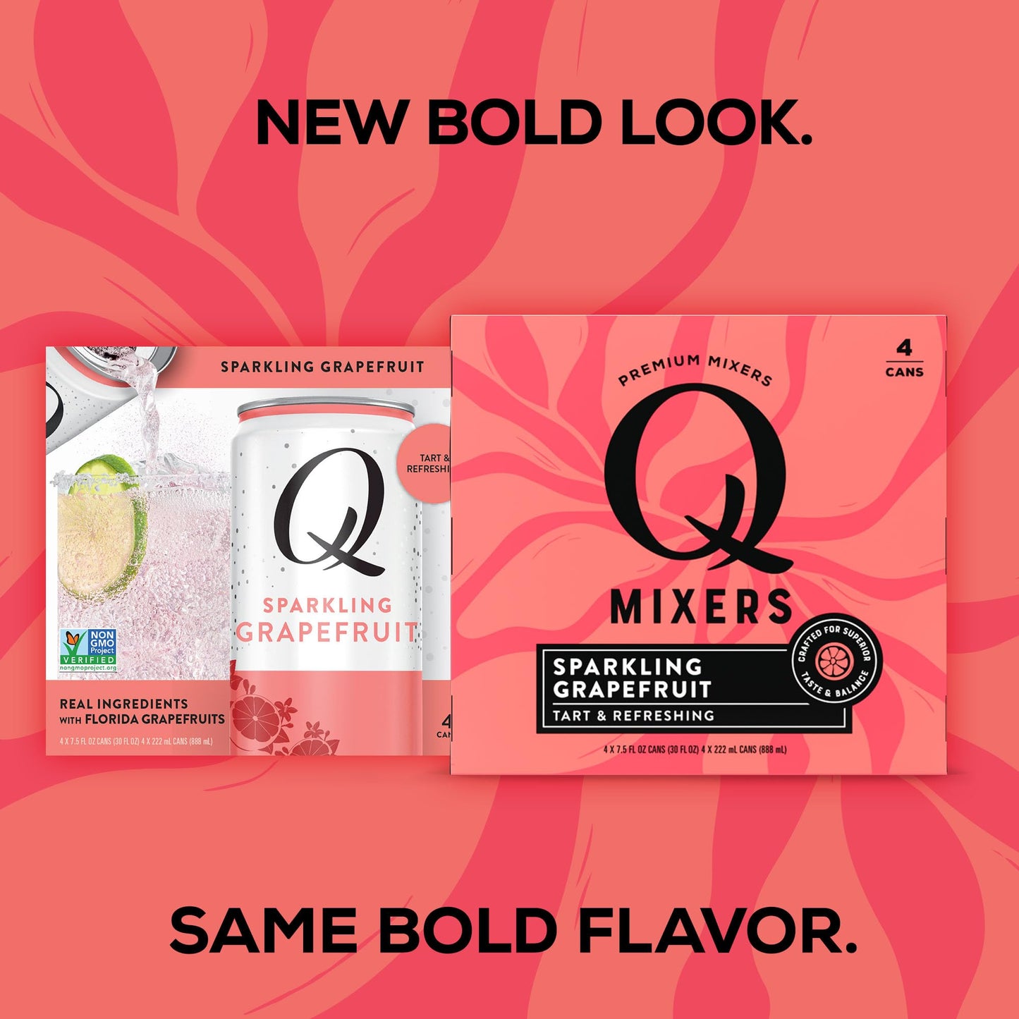 Q Mixers Tonic Water, Premium Cocktail Mixer Made with Real Ingredients, Only 45 Calories per Can, 7.5 Fl oz (Pack of 24)