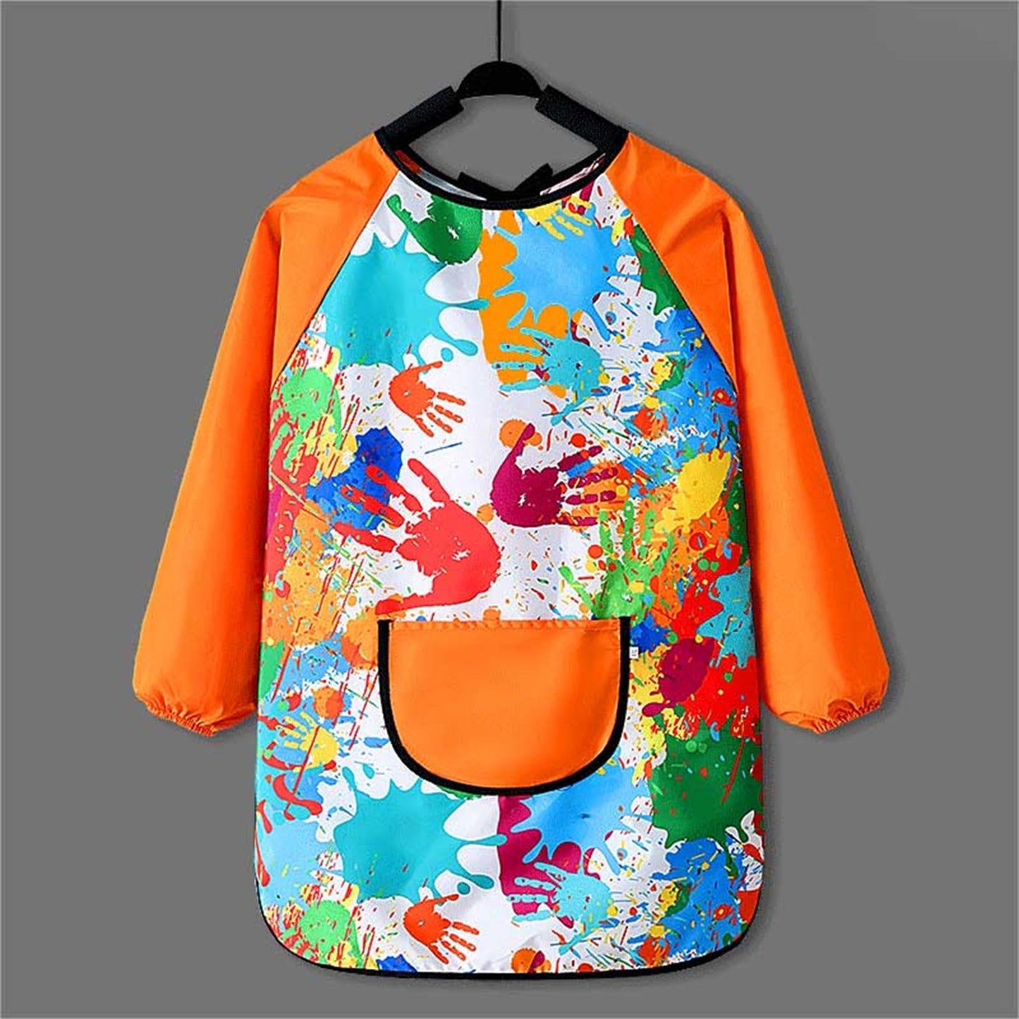 Kids Art Smocks Water Proof Painting Apron Smock Girls Boys Long Sleeve Knee Length Artist Smock Pocket