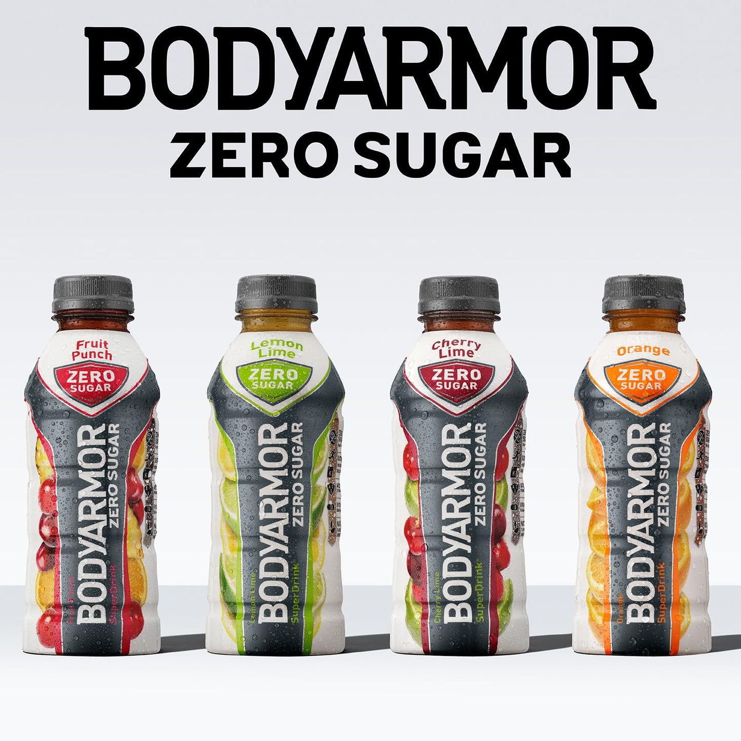 BODYARMOR ZERO Sugar Fruit Punch, Sugar Free Sports Drink - Low-Calorie Hydration - Natural Flavors with Potassium Packed Electrolytes, Antioxidants, and B-vitamins, 16 fl oz (pack of 12)