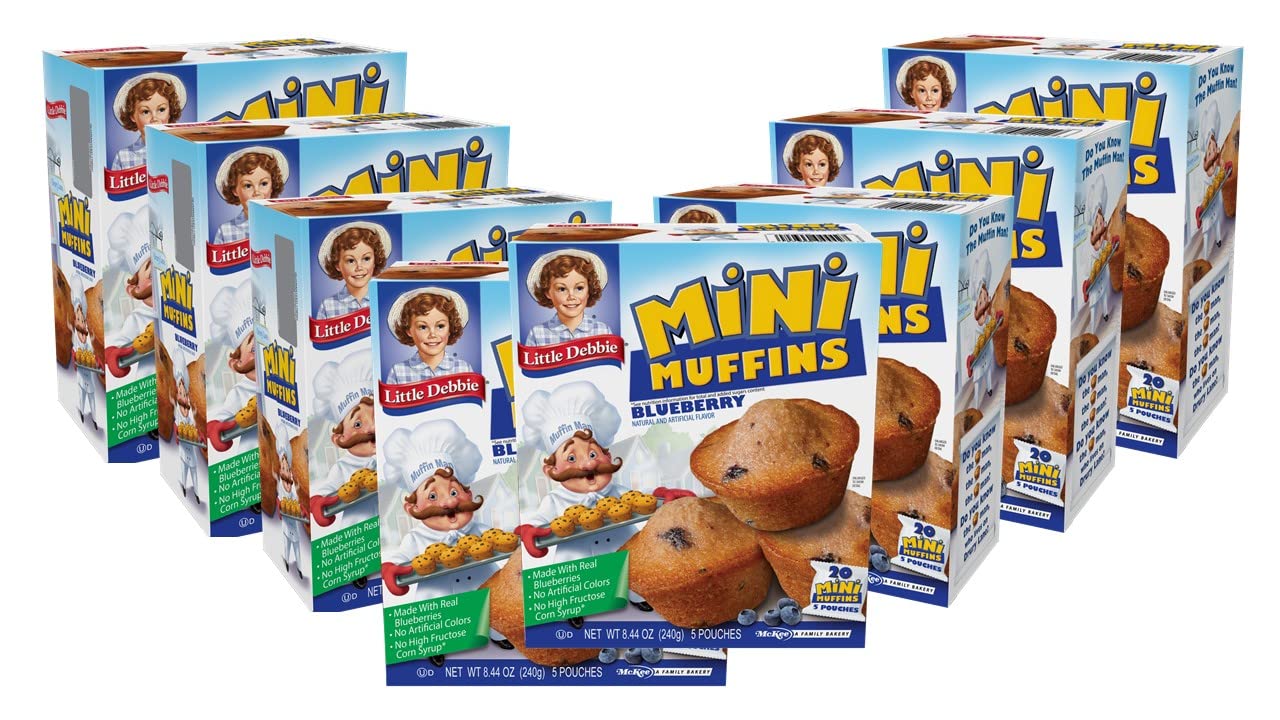 Little Debbie Chocolate Chip Mini Muffins, 5 Pouches, 8.44 OZ Box