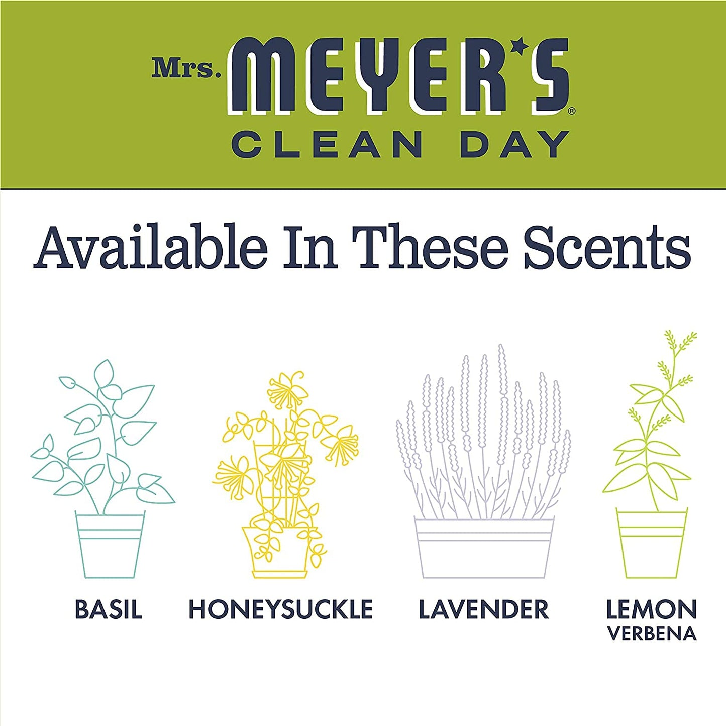 MRS. MEYER'S CLEAN DAY Multi-Surface Cleaner Concentrate, Use to Clean Floors, Tile, Counters, Lemon Verbena, 32 fl. oz