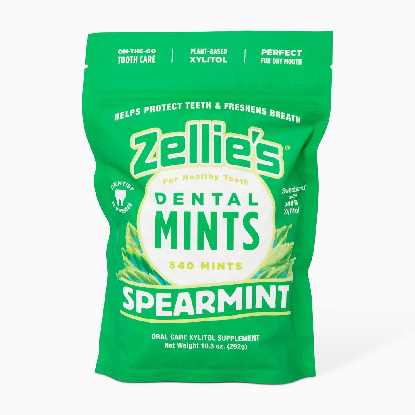 Zellie's | 100% Xylitol Sugar Free Cool Mint Breath Mints | Non-GMO, Low-Calorie, Gluten Free, Vegan & Kosher Mints