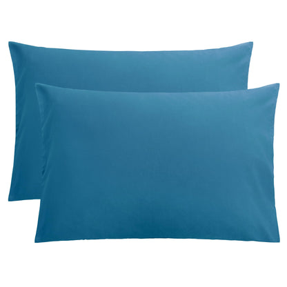 FLXXIE Microfiber Pillow Cases Standard Size, Soft Pillowcases with Envelope Closure, Wrinkle, Stain Resistant Pillow Covers, 20x26, Aqua