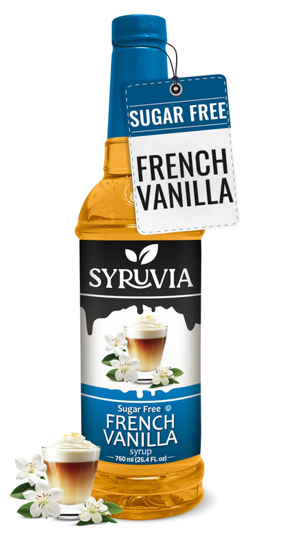 Syruvia Sugar-Free Lavender Syrup (25.4 fl oz) - Delicate Floral Bliss with Zero Added Sugar – Kosher, Gluten-Free, Perfect for Enhancing Beverages, Desserts, and Culinary Creations