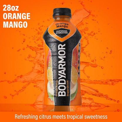 BODYARMOR Sports Drink Sports Beverage, Strawberry Banana, Coconut Water Hydration, Natural Flavors With Vitamins, Potassium-Packed Electrolytes, Perfect For Athletes, 12 Fl Oz (Pack of 8)