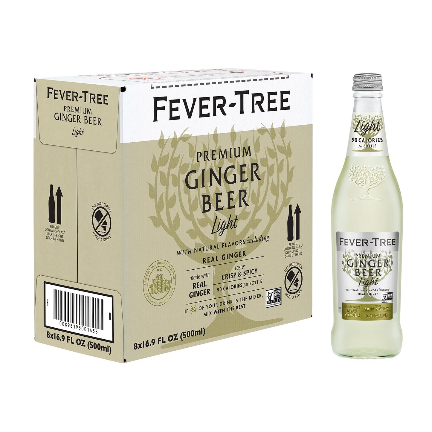 Fever Tree Ginger Beer - Premium Quality Mixer - Refreshing Beverage for Cocktails & Mocktails. Naturally Sourced Ingredients, No Artificial Sweeteners or Colors - 150 ML Cans - Pack of 24