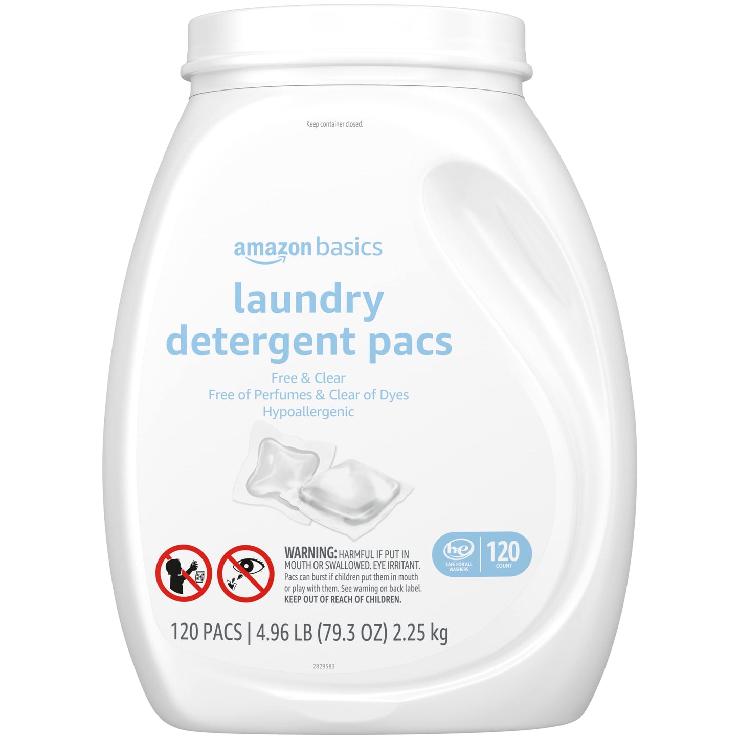 Amazon Basics Laundry Detergent Pacs, Fresh Scent, 120 count (Previously Solimo)