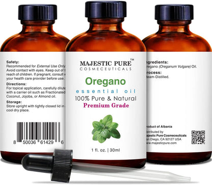 MAJESTIC PURE Basil Essential Oil, Premium Grade, Pure and Natural Premium Quality Oil, 4 Fl Oz