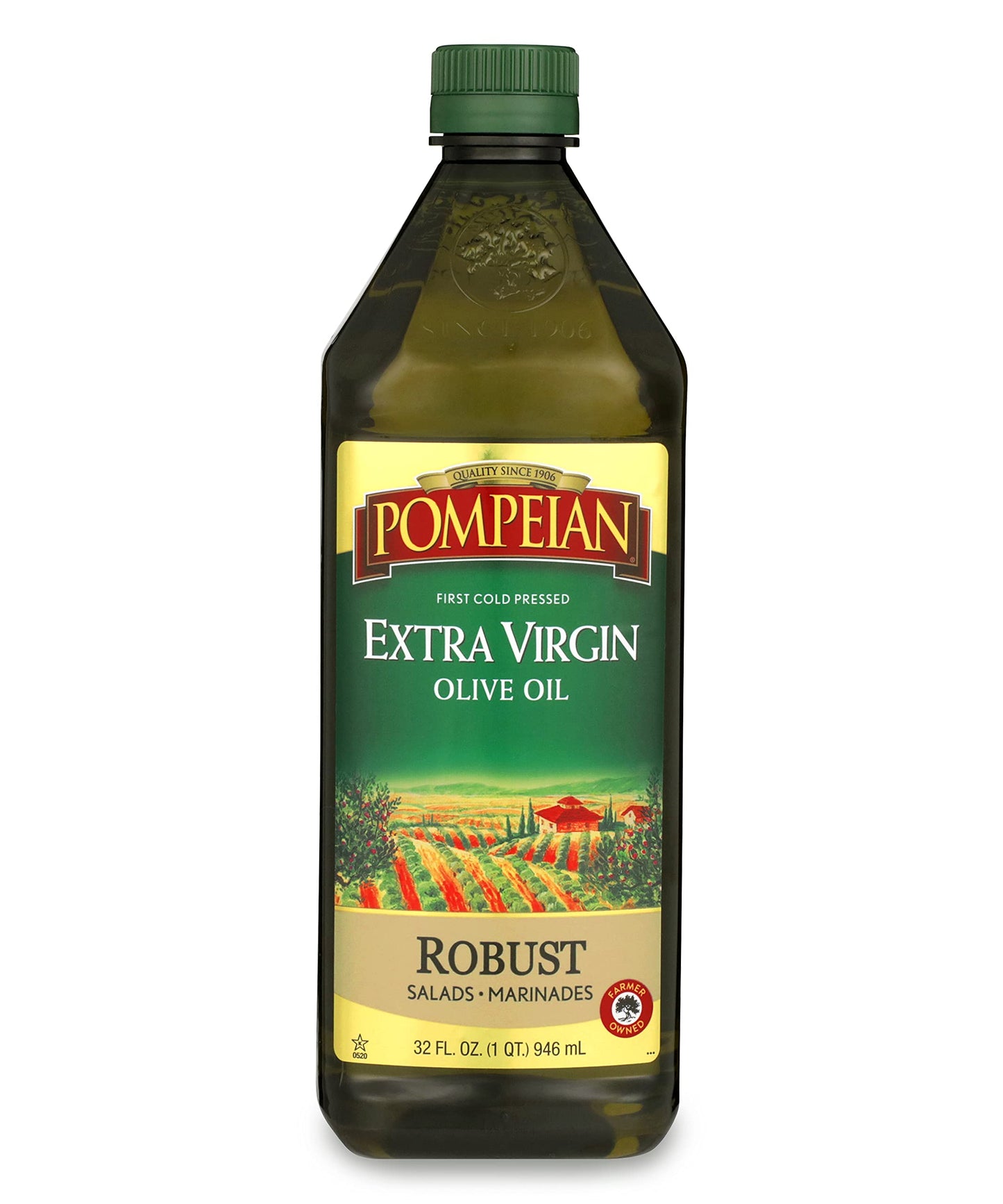 Pompeian Robust Extra Virgin Olive Oil, First Cold Pressed, Full-Bodied Flavor, Perfect for Salad Dressings & Marinades, 68 FL. OZ.