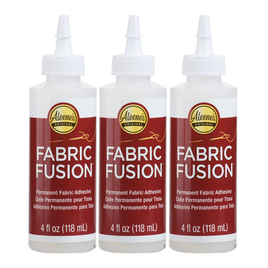 Aleene's Fabric Fusion Permanent Fabric Adhesive 3-Pack, 4 oz.