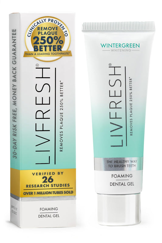 Toothpaste Gel, Clinically Proven to Remove Plaque 250% Better, Improves Gum Health 190% Better, Prevents & Reduces Tartar, Freshens Breath, SLS Free Dental Gel, Wintergreen