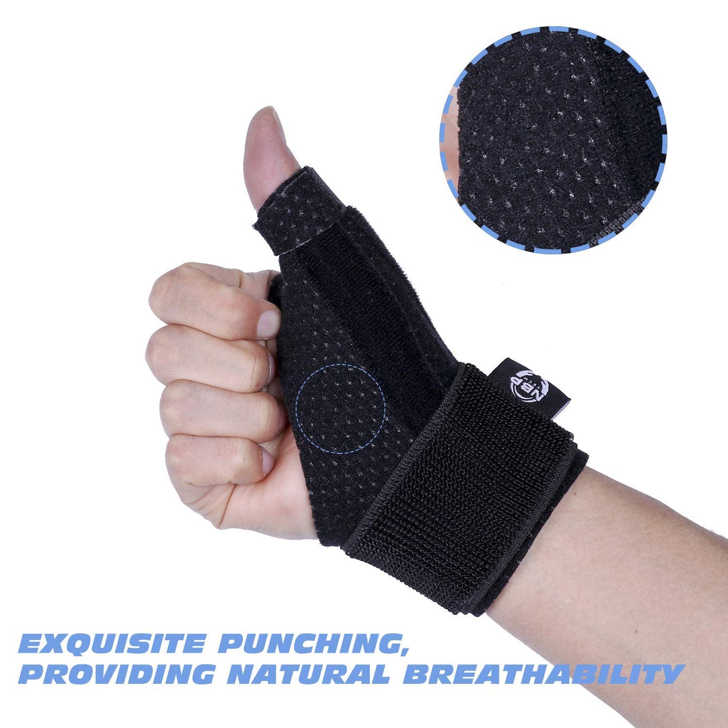 Dr.Welland Reversible Thumb & Wrist Stabilizer splint for BlackBerry Thumb, Trigger Finger, Pain Relief, Arthritis, Tendonitis, Sprained and Carpal Tunnel Supporting, Lightweight and Breathable S/M