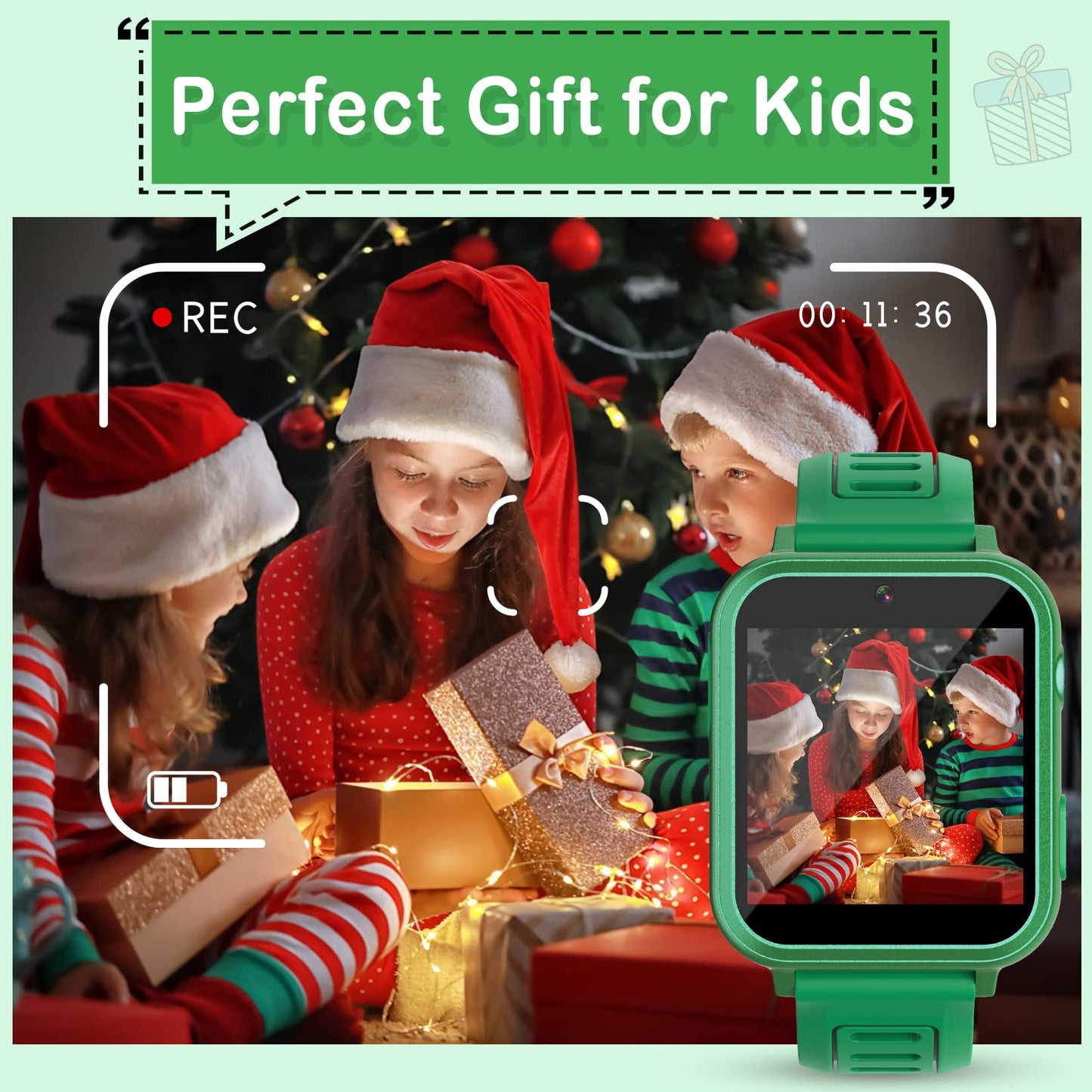 Phyulls Smart Watch for Kids with 24 Games Alarm Clock, Touchscreen, Calendaring Camera Music Player Time Display Video & Audio Recording, Toys for 3-12 Years Old Boys Toddler