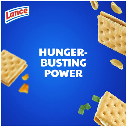 Lance Sandwich Crackers, Captain's Wafer Grilled Cheese, 10 Individual Packs, 6 Sandwiches Each