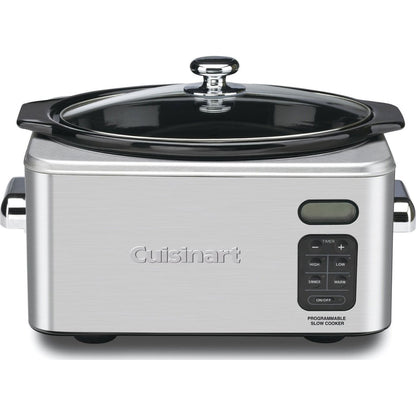 Cuisinart Fondue Pot, 3 Quart, For Chocolate, Cheese, Broth, Oil, Stainless Steel, CFO-3SSP1