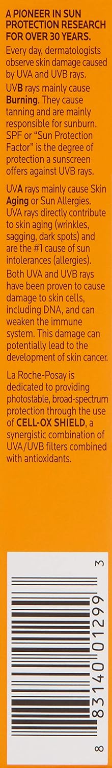 La Roche-Posay Anthelios Light Fluid Facial Sunscreen SPF 60 | Lightweight Sunscreen For Face | Fluid Texture | Broad Spectrum SPF + Antioxidants | Oil Free & Oxybenzone Free | Travel Size 1.7 Fl. Oz.