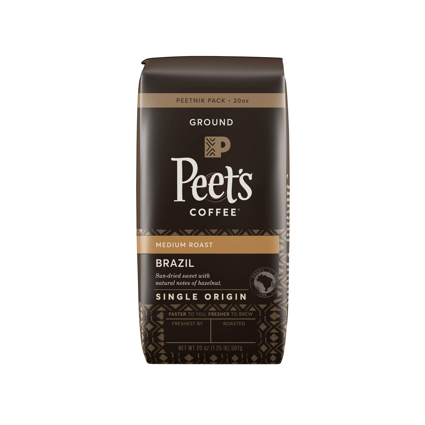 Peet's Coffee Major Dickason's Blend, Dark Roast Ground Coffee, 20 oz