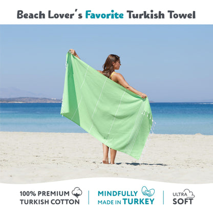 WETCAT Turkish Beach Towel Oversized 38x71 100% Cotton Sand Free Quick Dry Extra Large Light Travel Towel for Adults Beach Accessories Gifts (Blue, Beach Towel (38" x 71"))