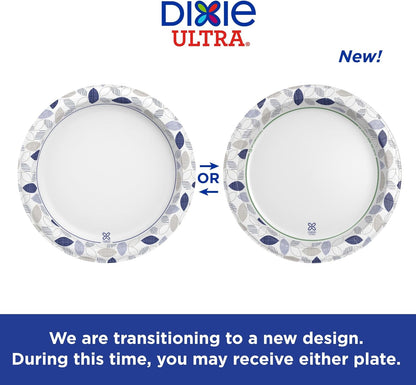 Dixie Ultra, Large Paper Plates, 10 Inch, 172 Count, 3X Stronger, Heavy Duty, Microwave-Safe, Soak-Proof, Cut Resistant, Disposable Plates For Heavy, Messy Meals