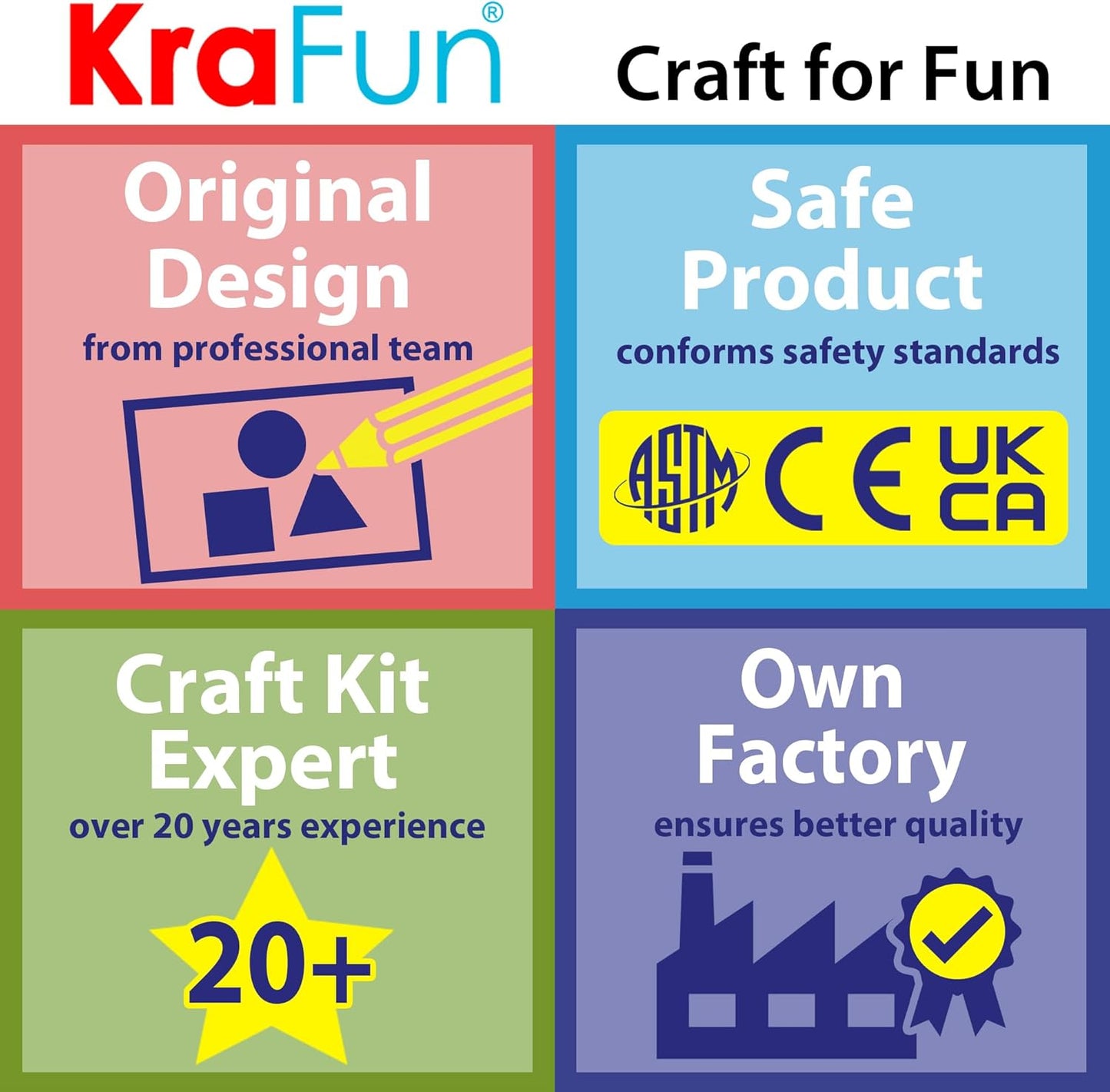 KRAFUN My First Sewing Kit for Beginner Kids Arts & Crafts, 7 Easy DIY Projects of Stuffed Animal Dolls and Plush Pillow Craft, Instructions & Felt, Gift for Girls, Boys, Learn to Sew, Embroidery