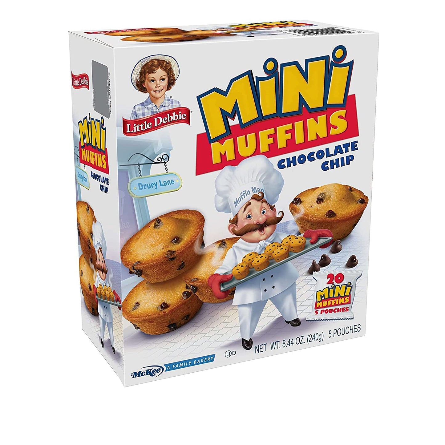 Little Debbie Chocolate Chip Mini Muffins, 5 Pouches, 8.44 OZ Box