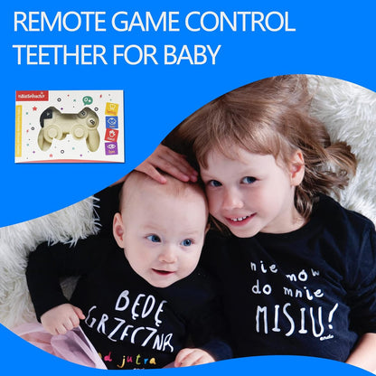 Cool Remote Game Control Teething Toy for Babies 0-6 6-12 Months,Game Controller Teether for Gamer Parents,Baby's First Valentines Day Gifts,Silicone Remote Chew Toys（White