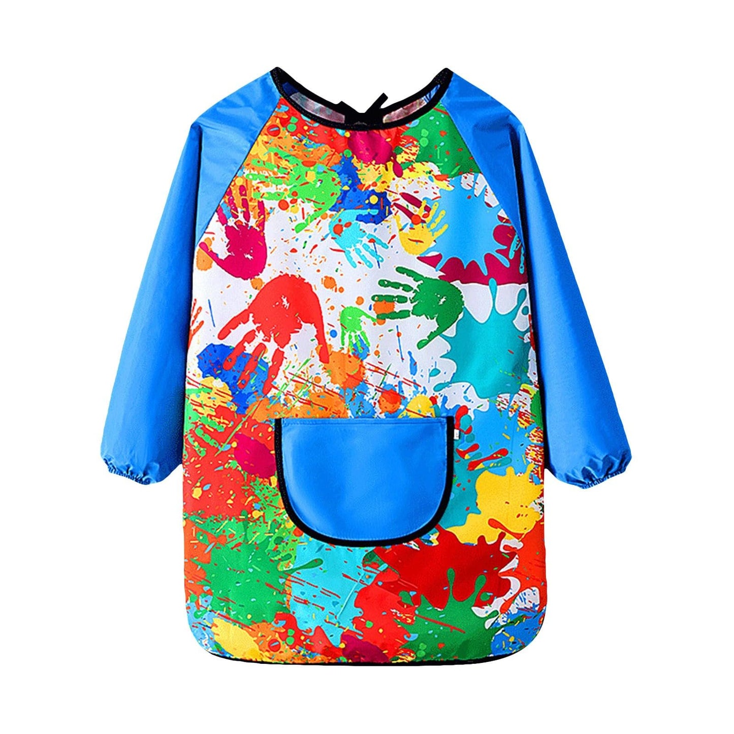 Kids Art Smocks Water Proof Painting Apron Smock Girls Boys Long Sleeve Knee Length Artist Smock Pocket