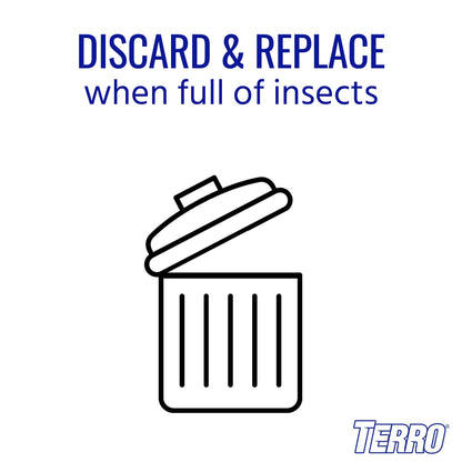 TERRO T518 Fly Magnet Sticky Fly Paper Fly Trap, 8 Count (Pack of 1)