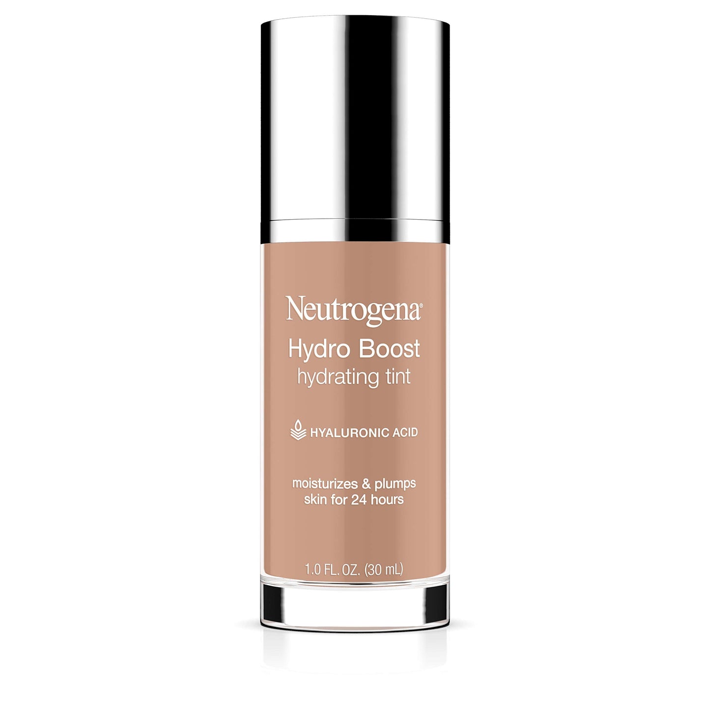 Neutrogena Hydro Boost Hydrating Tint with Hyaluronic Acid, Lightweight Water Gel Formula, Moisturizing, Oil-Free & Non-Comedogenic Liquid Foundation Makeup, 20 Natural Ivory, 1.0 fl. oz