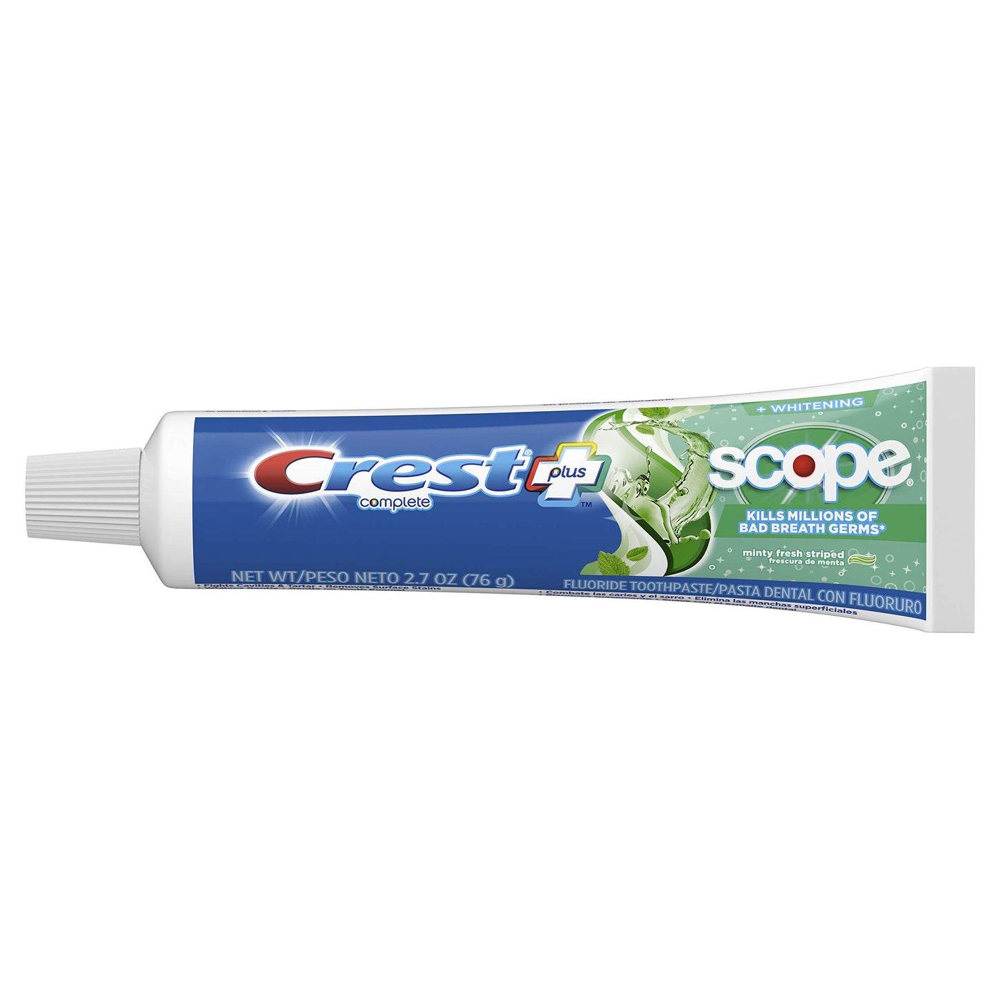 Crest Complete Whitening Scope Minty Toothpaste .85 Oz Travel Size 4 Pack