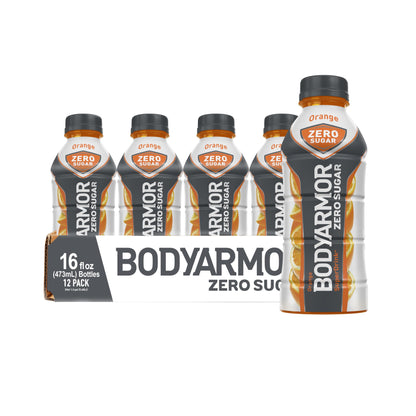 BODYARMOR ZERO Sugar Fruit Punch, Sugar Free Sports Drink - Low-Calorie Hydration - Natural Flavors with Potassium Packed Electrolytes, Antioxidants, and B-vitamins, 16 fl oz (pack of 12)