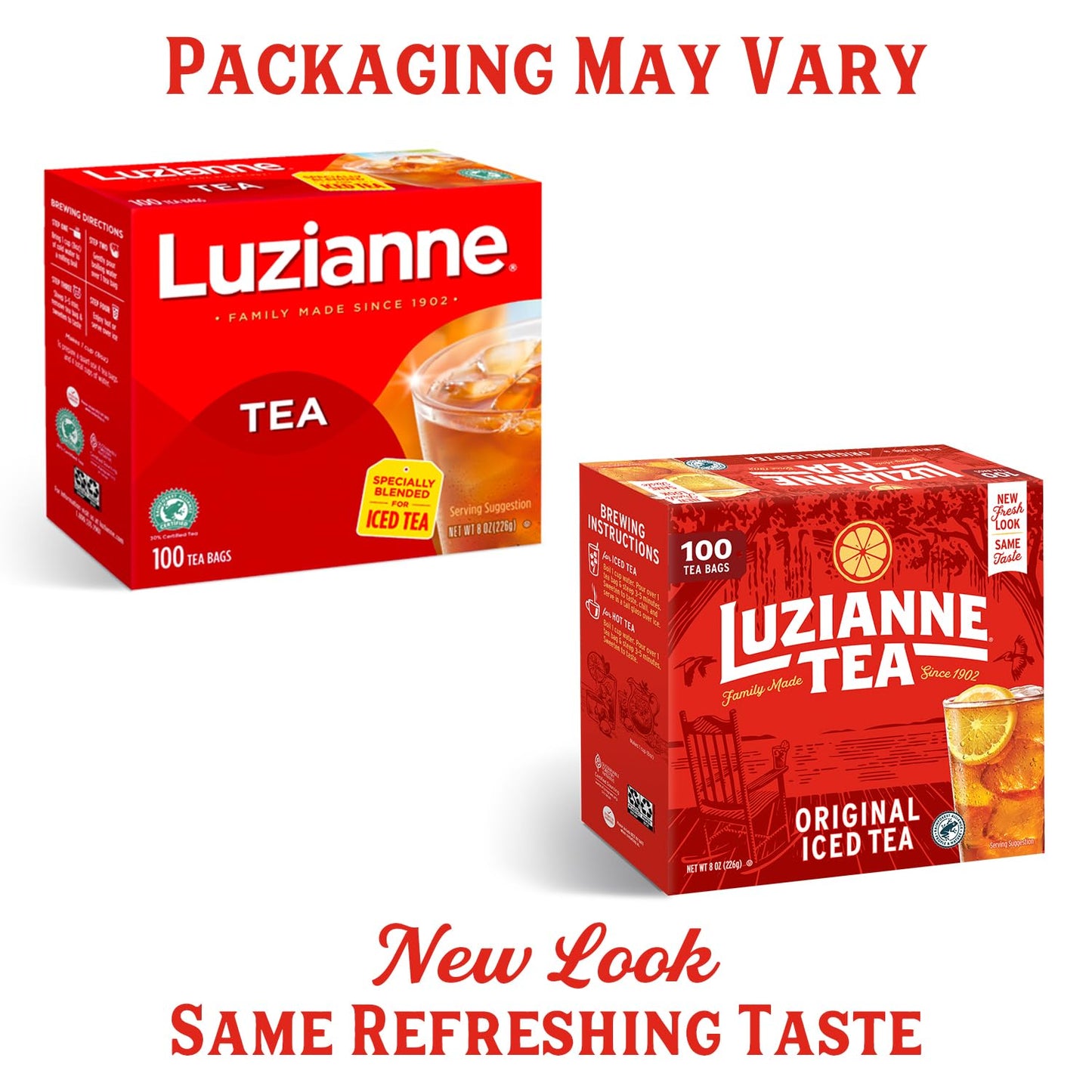 Luzianne Decaffeinated Iced Tea Bags, Family Size, 24ct Box (Pack of 6)