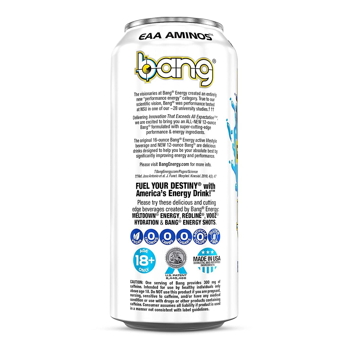 Bang Energy Bangster Berry, Sugar-Free Energy Drink, 16-Ounce (Pack of 12)