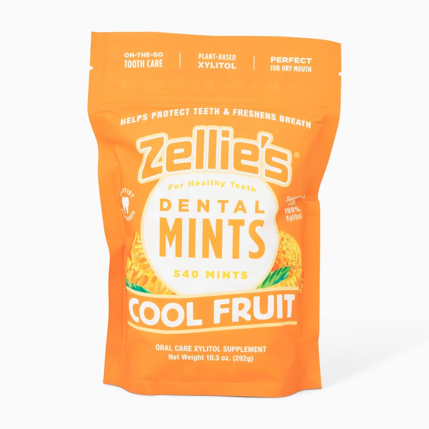 Zellie's | 100% Xylitol Sugar Free Cool Mint Breath Mints | Non-GMO, Low-Calorie, Gluten Free, Vegan & Kosher Mints