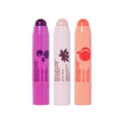 Revlon Lip Balm, Kiss Tinted Lip Balm, Face Makeup with Lasting Hydration, SPF 20, Infused with Natural Fruit Oils, 030 Sweet Cherry, 0.09 Oz